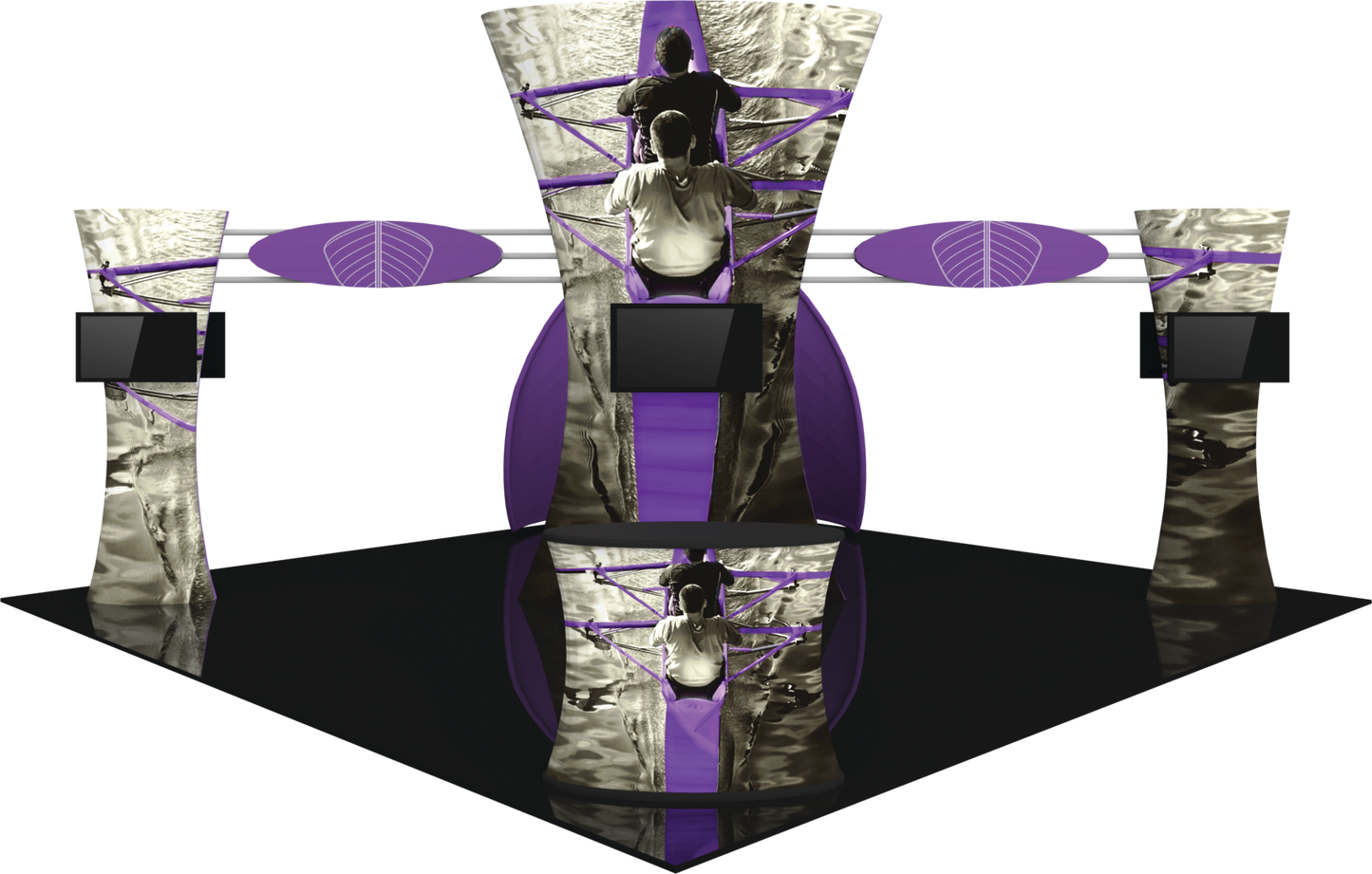 20ft x 20ft Formulate Fusion Island Booth Kit 06 Fabric Tower (Graphic Only)