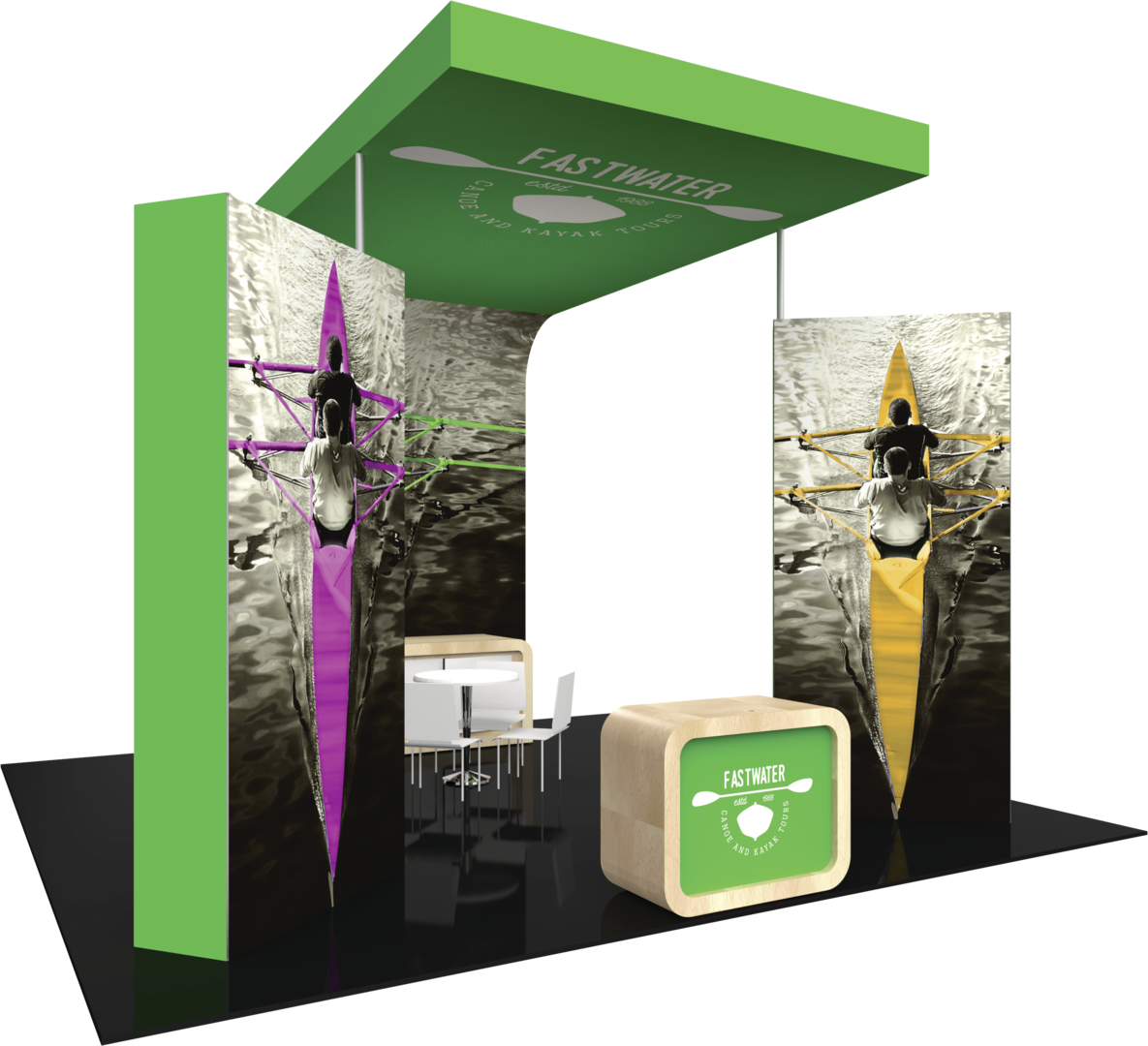20ft x 20ft Formulate Fusion Island Booth Kit 09 Fabric Tower (Graphic Only)