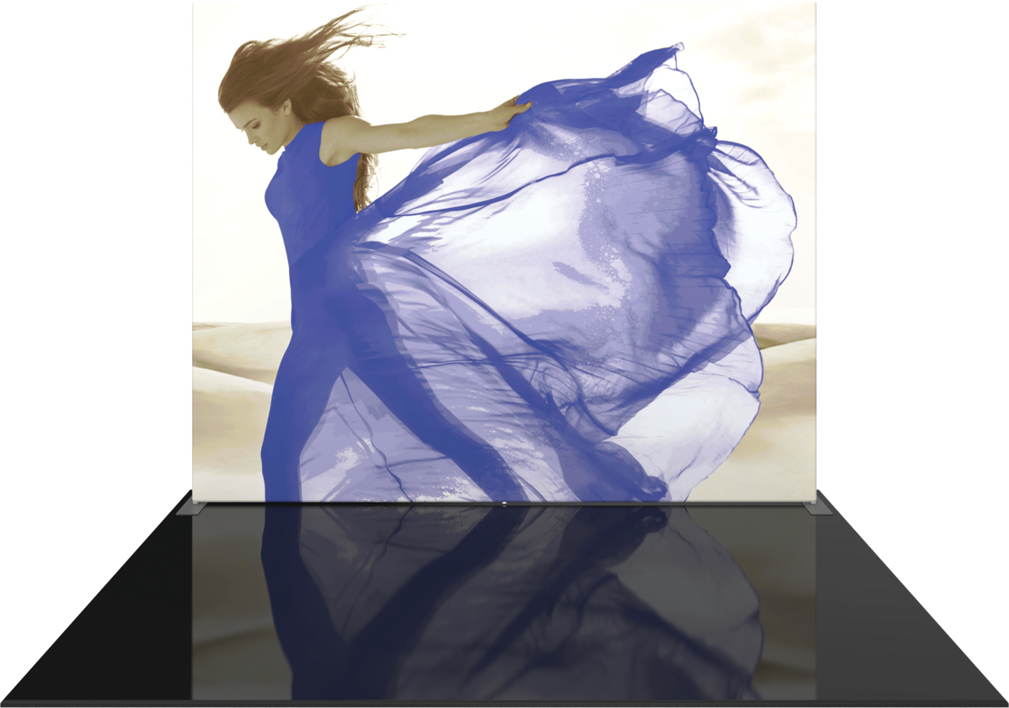 10ft x 8ft Formulate Master S1 Straight Fabric Backwall Single-Sided Graphic w/ Backer (Graphic Package)