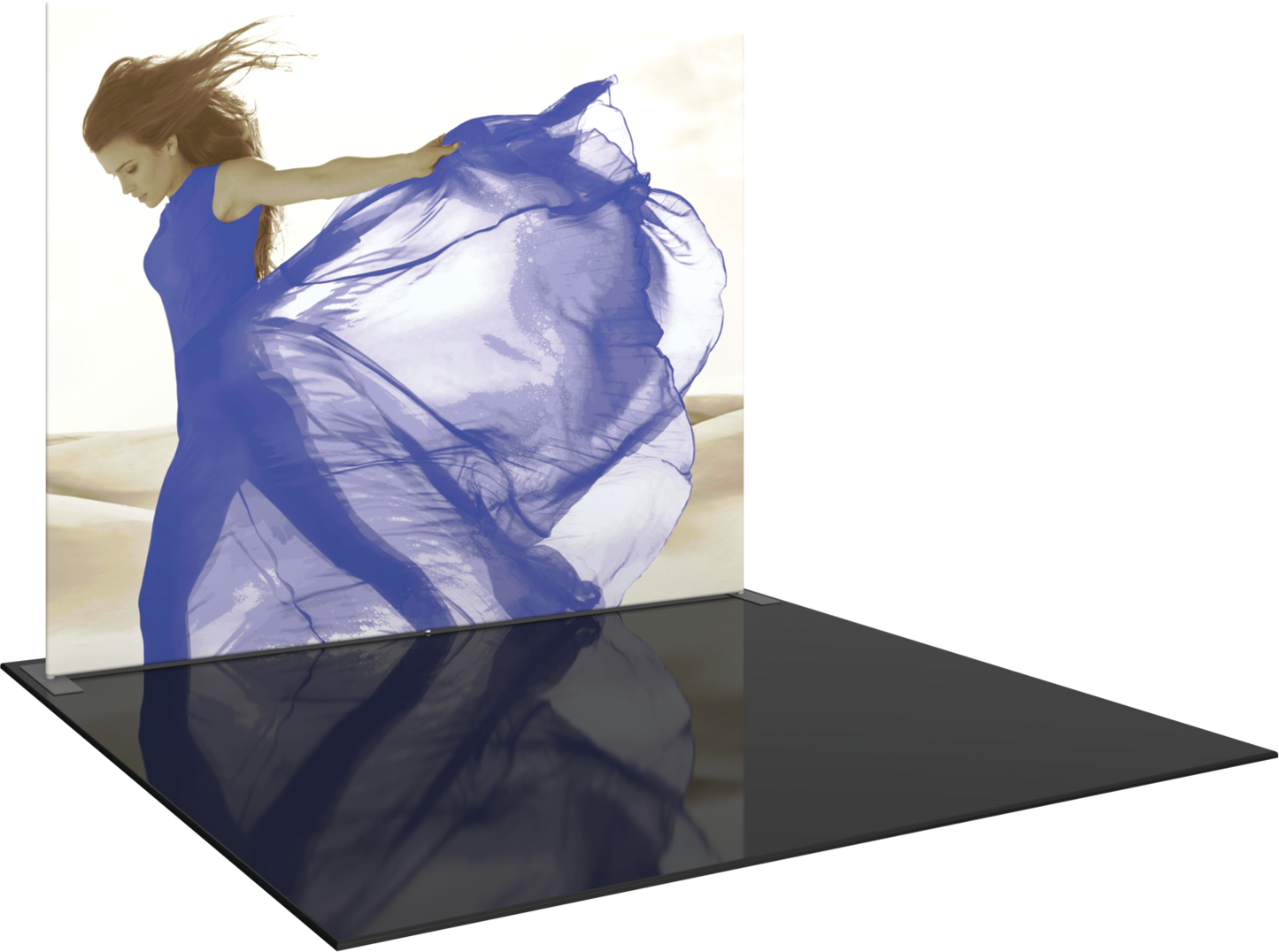10ft x 8ft Formulate Master S1 Straight Fabric Backwall Single-Sided Graphic w/ Backer (Graphic Package)