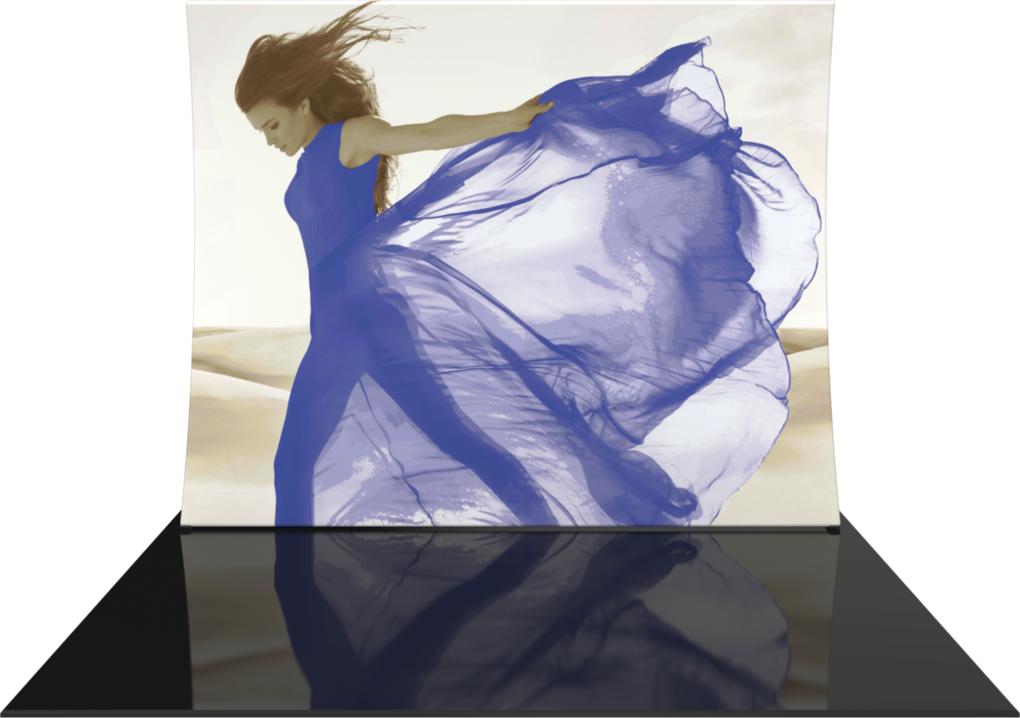 10ft x 8ft Formulate Master VC1 Vertical Curve Fabric Backwall Graphic w/ Backer (Graphic Only)