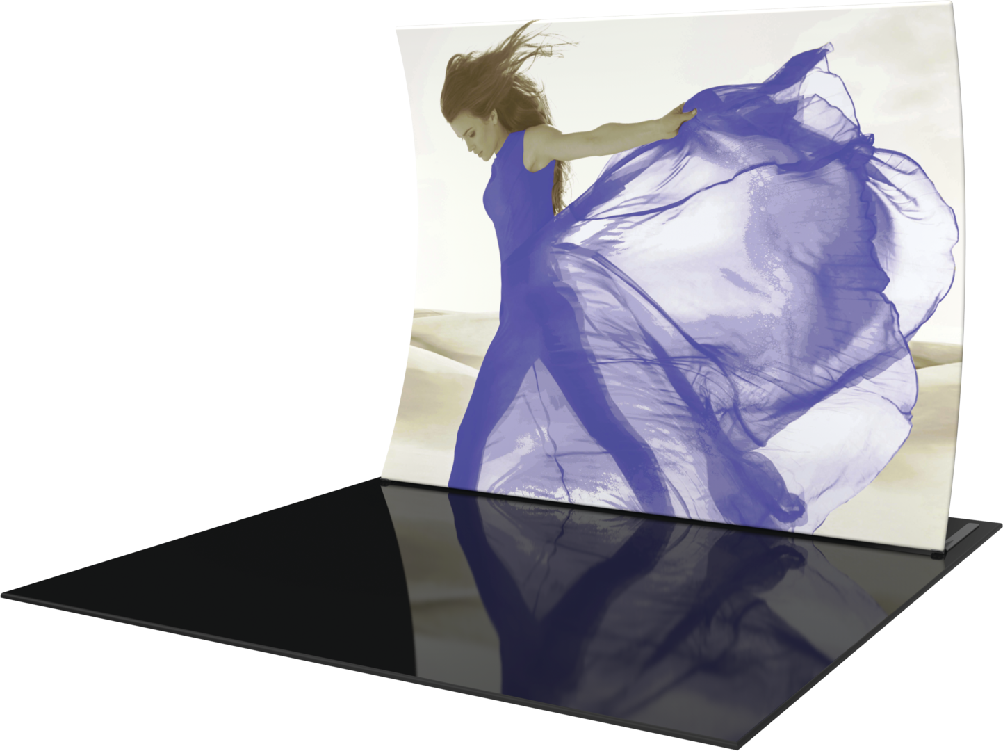 10ft x 8ft Formulate Master VC1 Vertical Curve Fabric Backwall Graphic w/ Backer (Graphic Only)