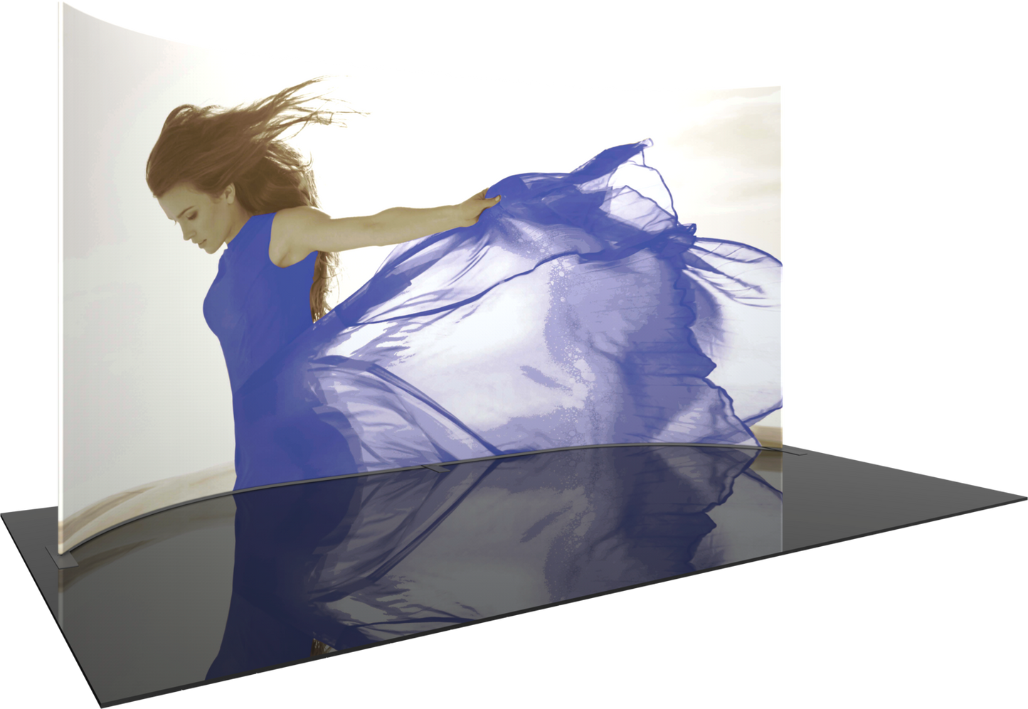 20ft x 10ft Formulate Master Horizontal Curve Fabric Backwall Graphic w/ Backer (Graphic Package)