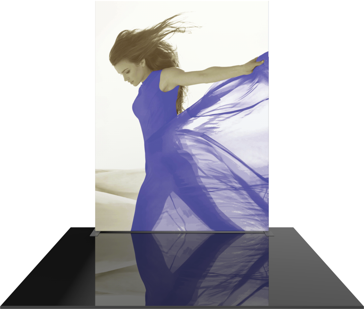 8ft x 10ft Formulate Master Straight Tall Fabric Backwall Single-Sided Graphic w/ Backer (Graphic Package)