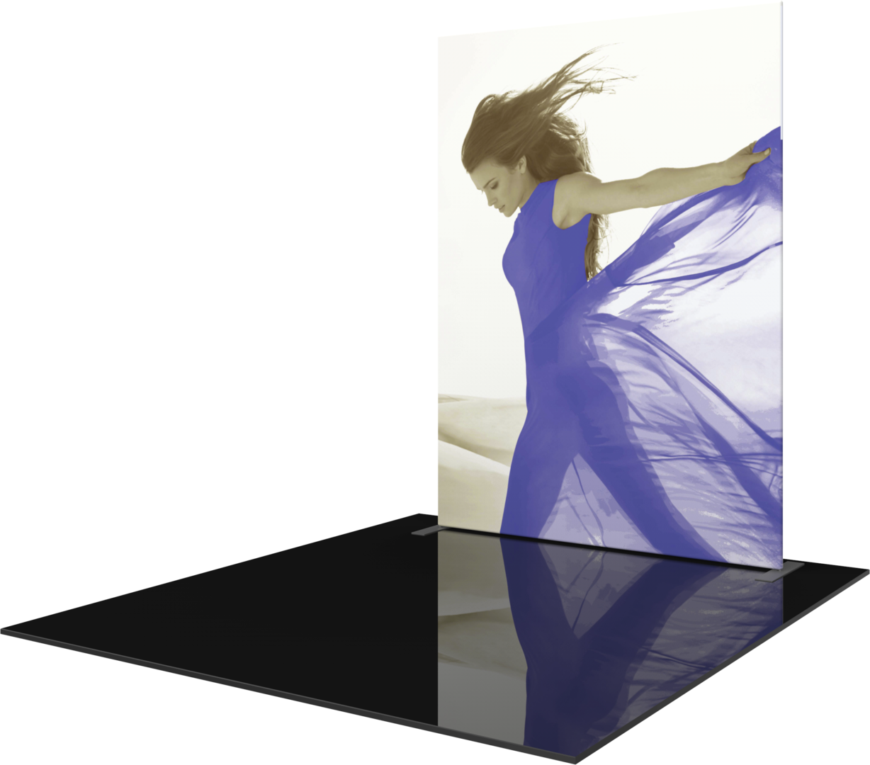 8ft x 10ft Formulate Master Straight Tall Fabric Backwall Single-Sided Graphic w/ Backer (Graphic Package)