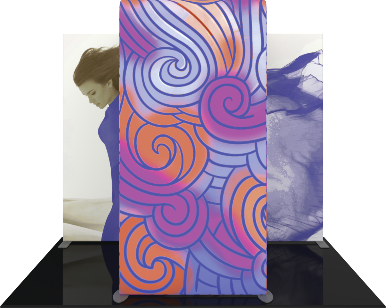4.5ft x 8ft Formulate Master Backwall Accent 05 Canopy w/ Custom Graphic (Graphic Package)