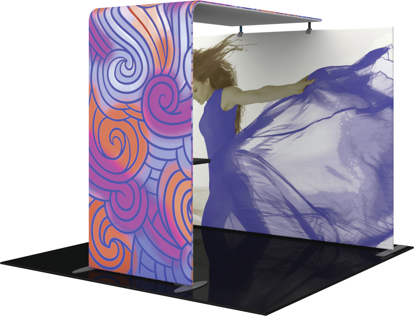 4.5ft x 8ft Formulate Master Backwall Accent 05 Canopy w/ Custom Graphic (Graphic Package)