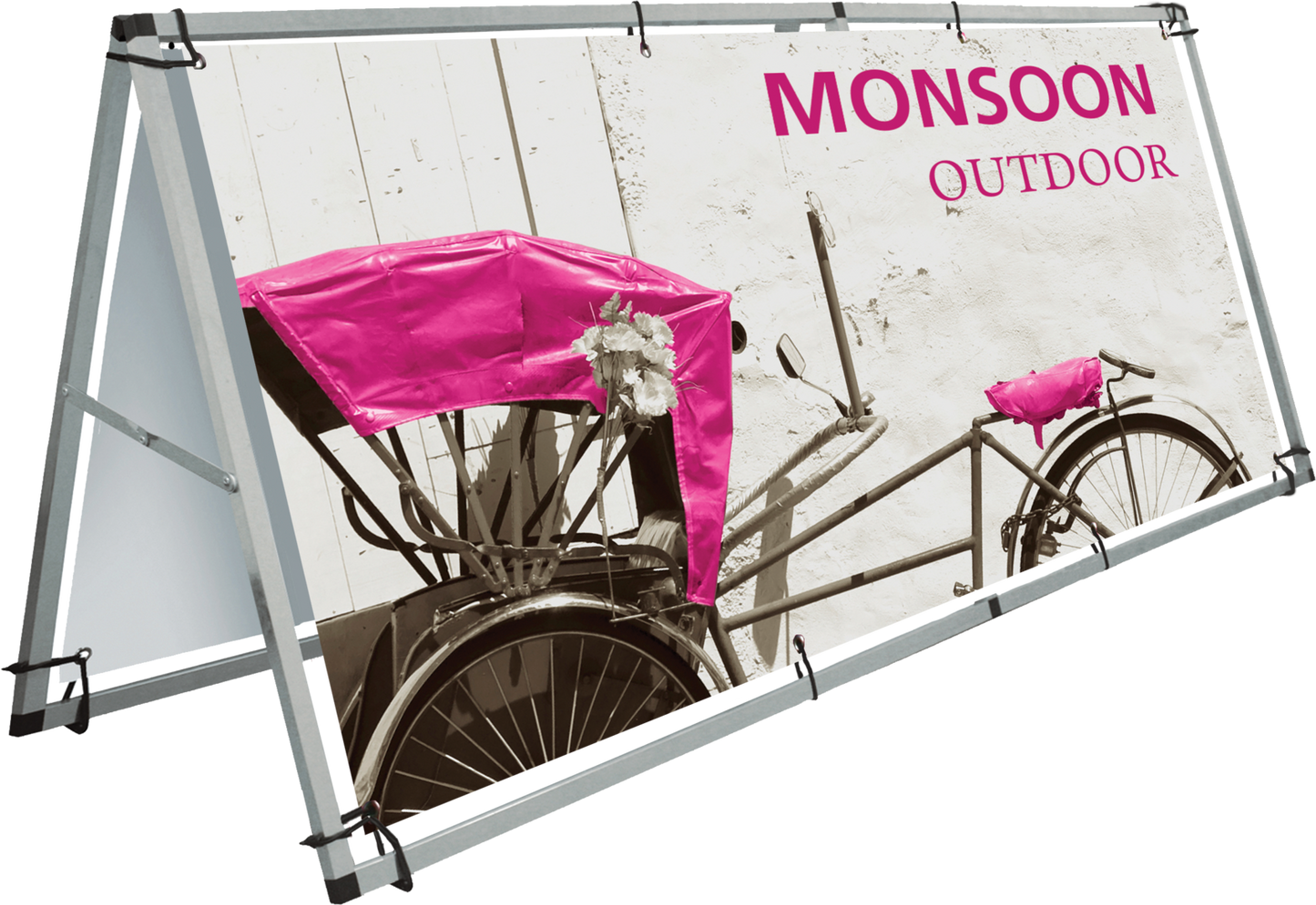 8ft x 3ft Monsoon Outdoor A-frame Sign Stand (Graphic Package)