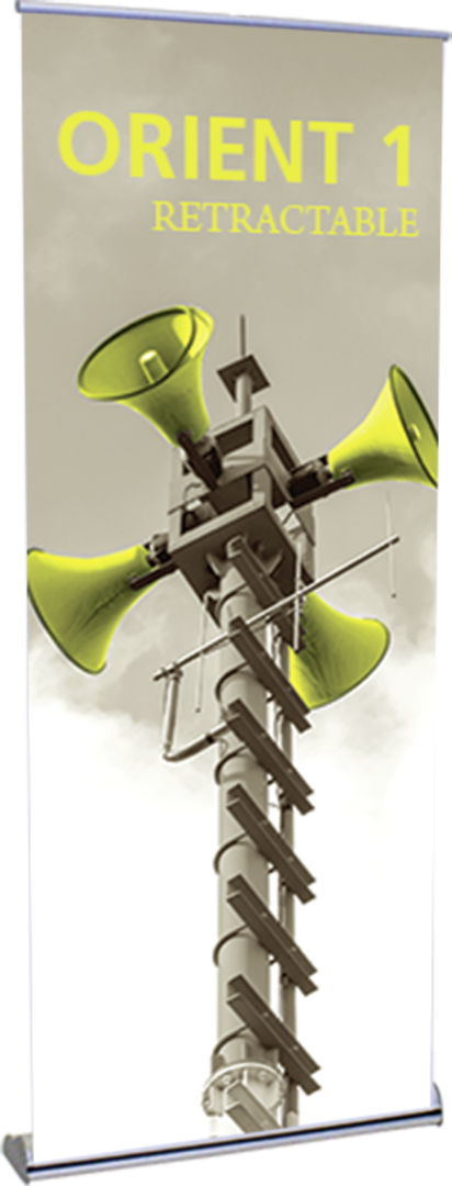31.5in Orient 800 Retractable Banner Stand (Premium Fabric Graphic Package)