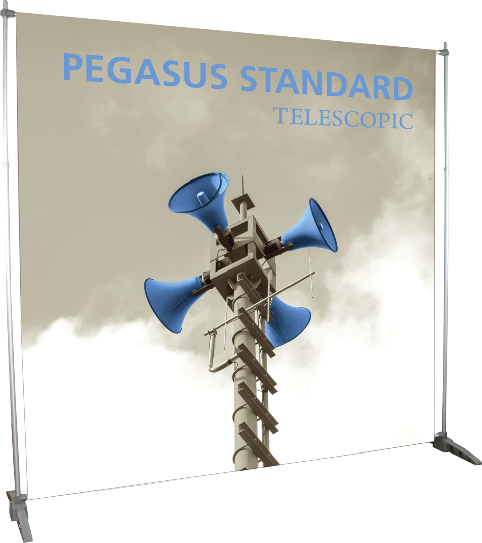 8ft x 8ft Pegasus Standard Telescopic Banner Stand (Oxford Fabric Graphic Package)