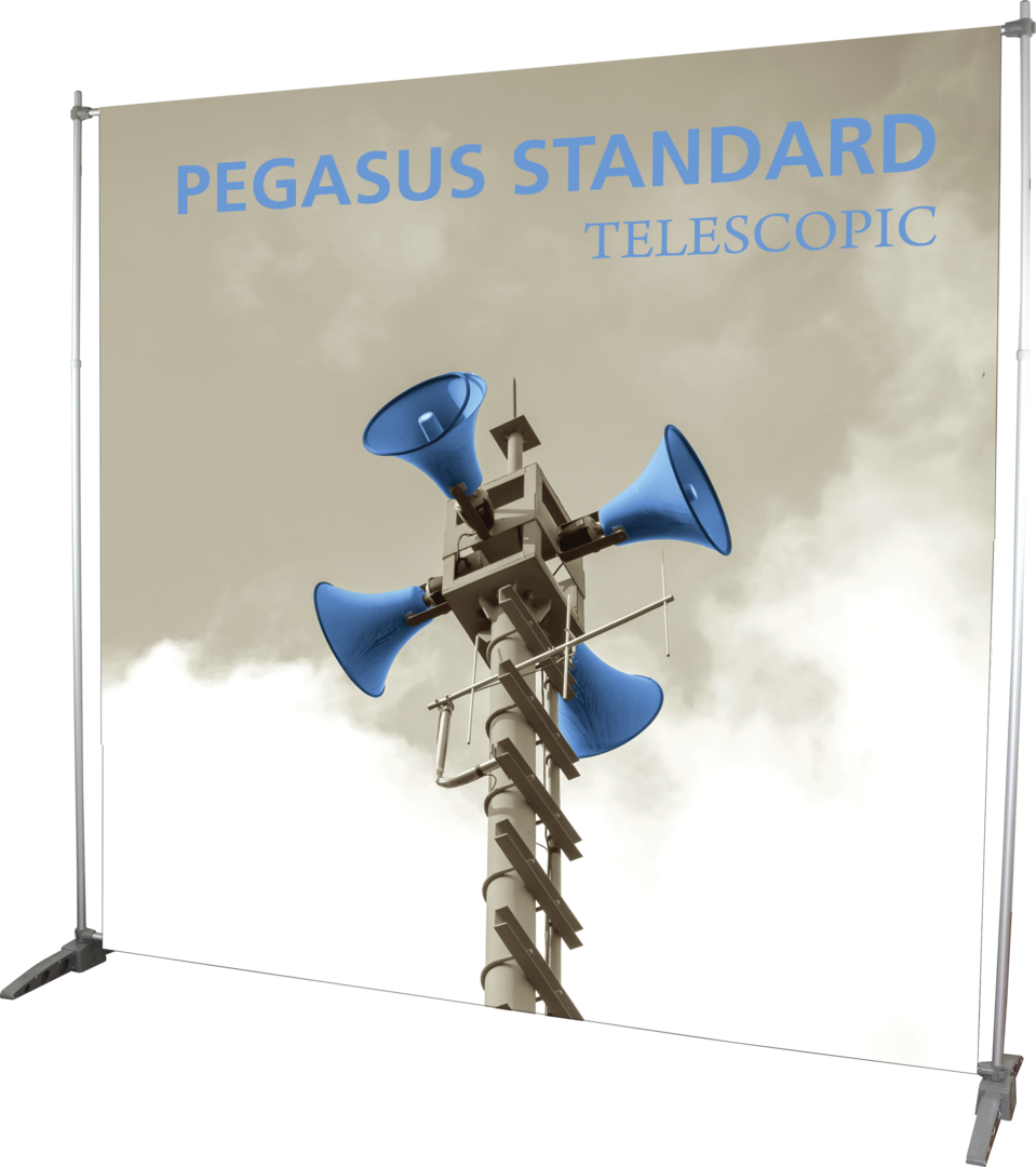 8ft x 8ft Pegasus Standard Telescopic Banner Stand (Oxford Fabric Graphic Package)