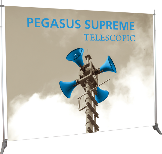 10ft x 10ft Pegasus Supreme Telescopic Banner Stand (Vinyl Graphic Package)