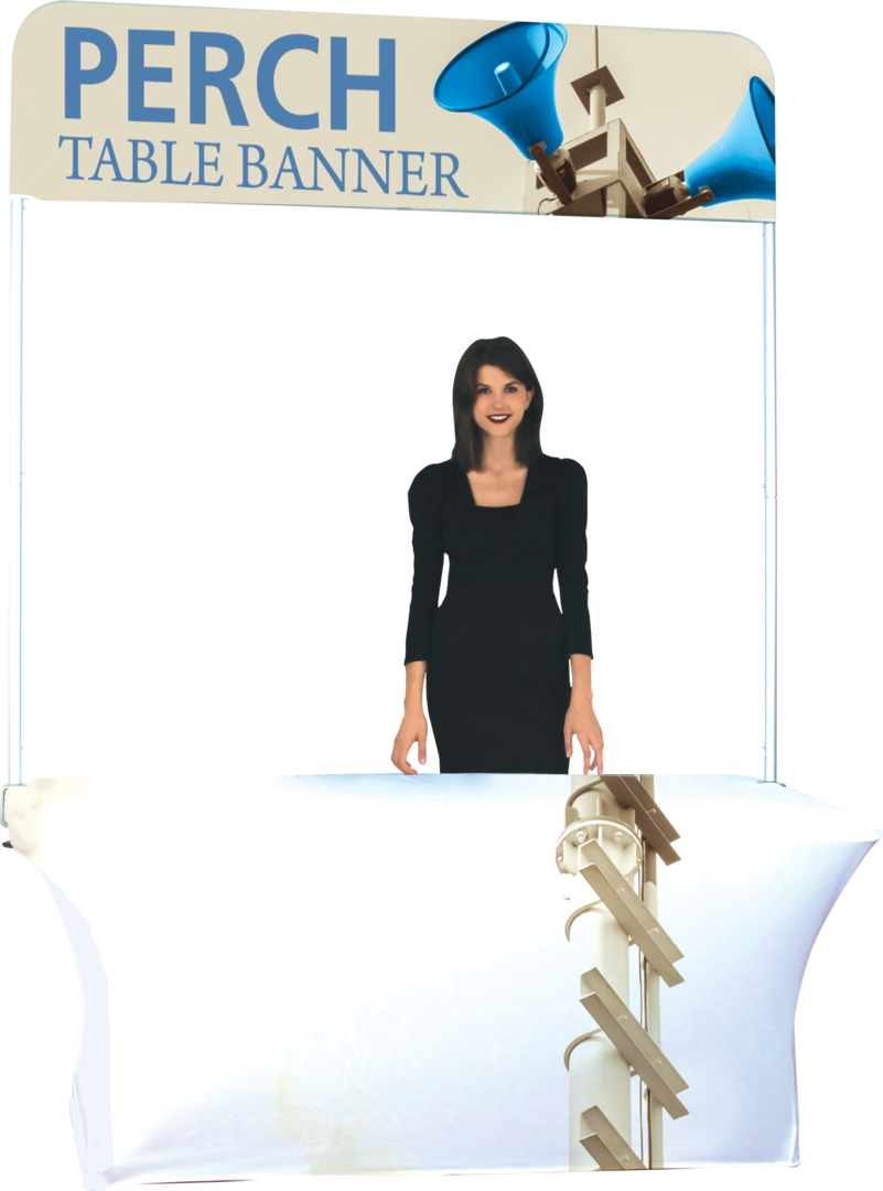 6ft Perch Table Pole Banner Display (Short Graphic Package)