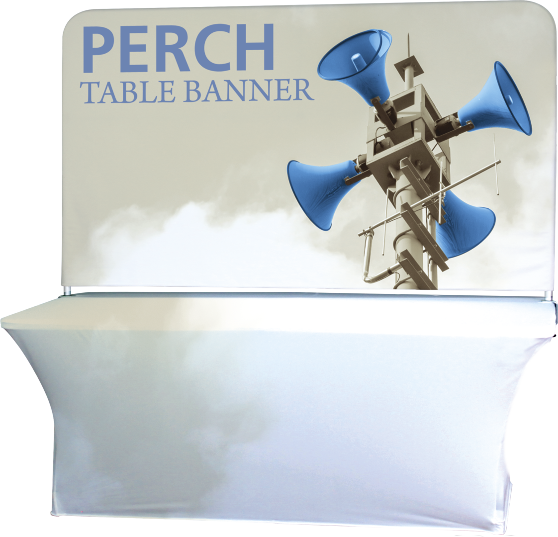 8ft Perch Table Pole Banner Display (Tall Graphic Package)