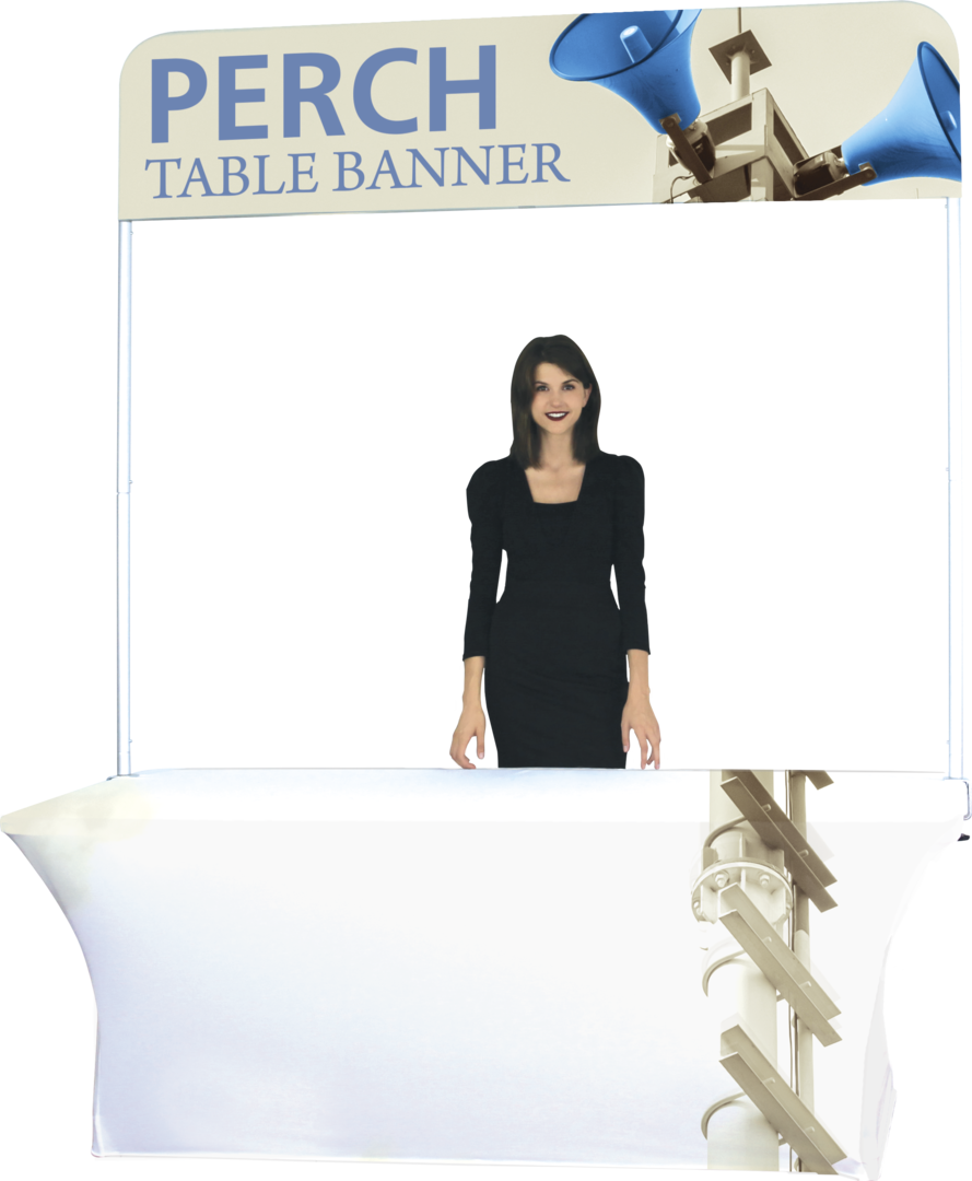 8ft Perch Table Pole Banner Display (Short Graphic Only)