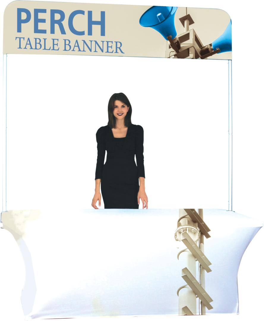 8ft Perch Table Pole Banner Display (Short Graphic Only)