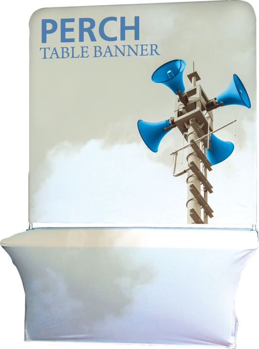 8ft Perch Table Pole Banner Display (Tall Graphic Package)