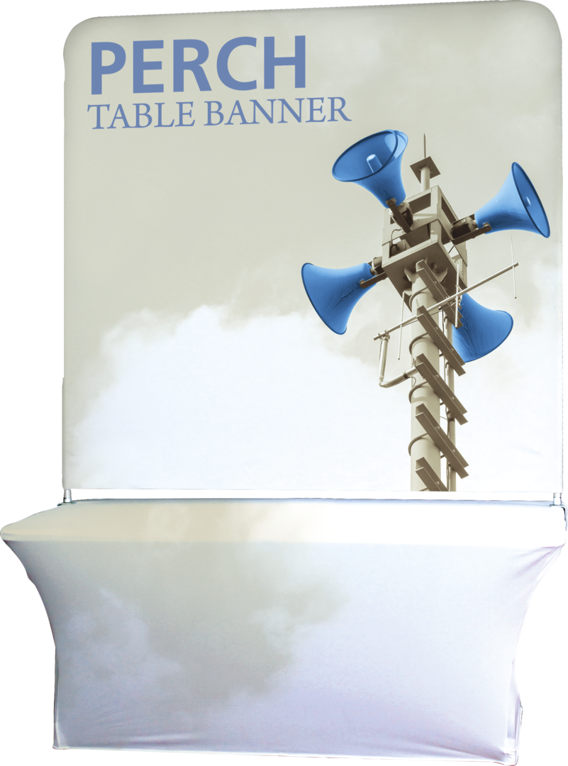 8ft Perch Table Pole Banner Display (Short Graphic Package)