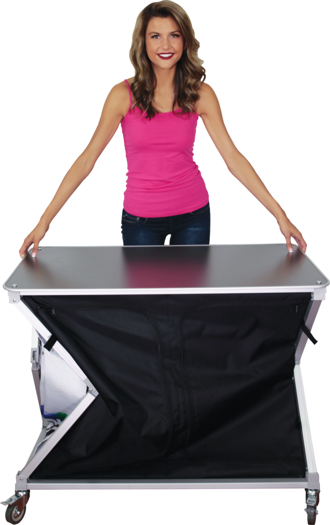 Portable Popup Bar Large with Black Top (Hardware Only)