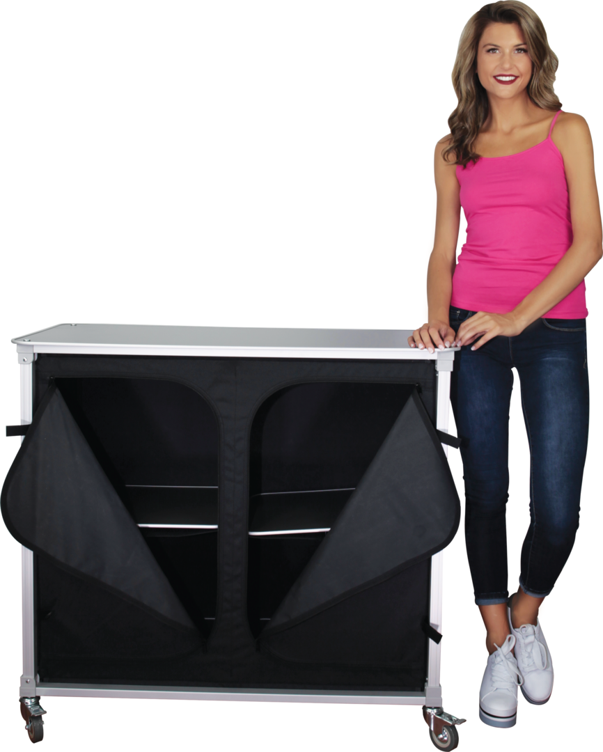 Portable Popup Bar Large with Black Top (Hardware Only)