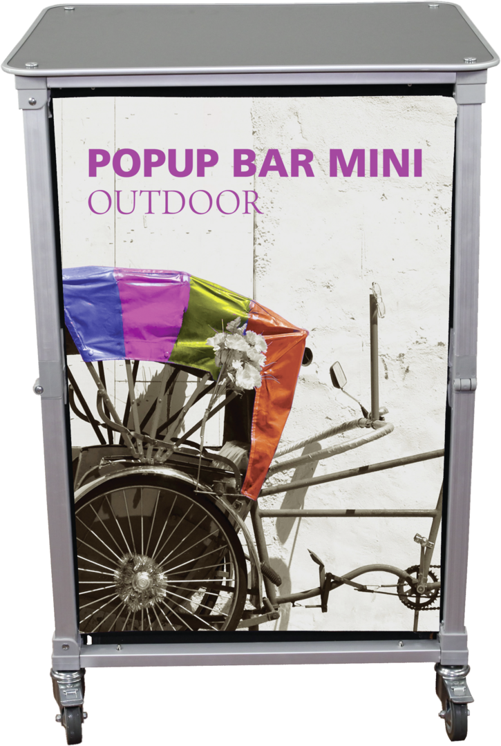 Portable Popup Bar Mini with Gray Top (Hardware Only)