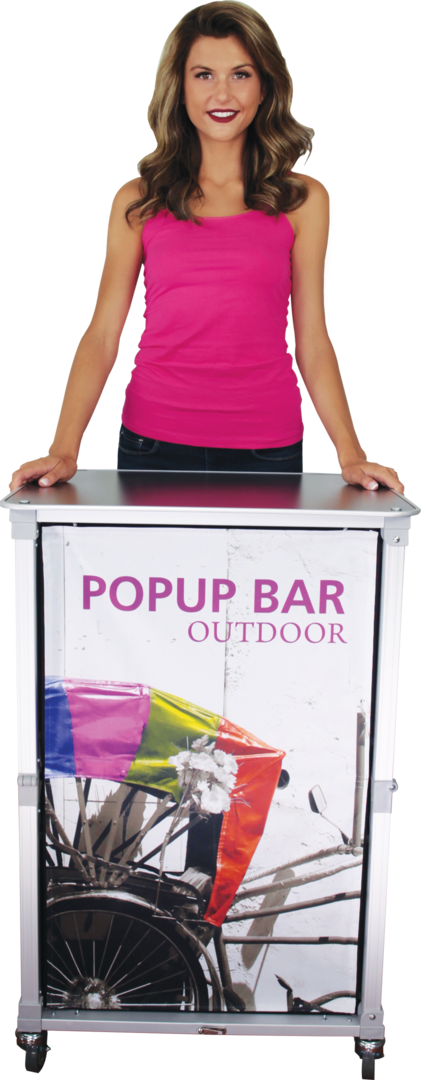 Portable Popup Bar Mini with Black Top (Hardware Only)