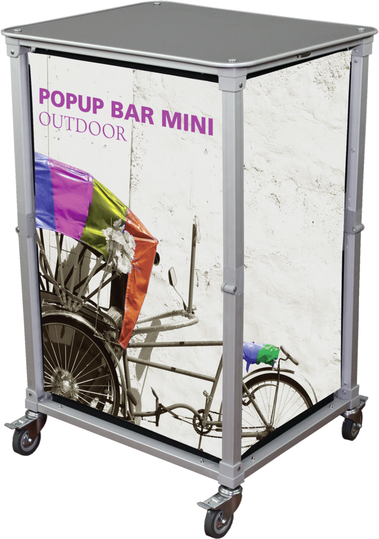 Portable Popup Bar Mini with Gray Top (Hardware Only)