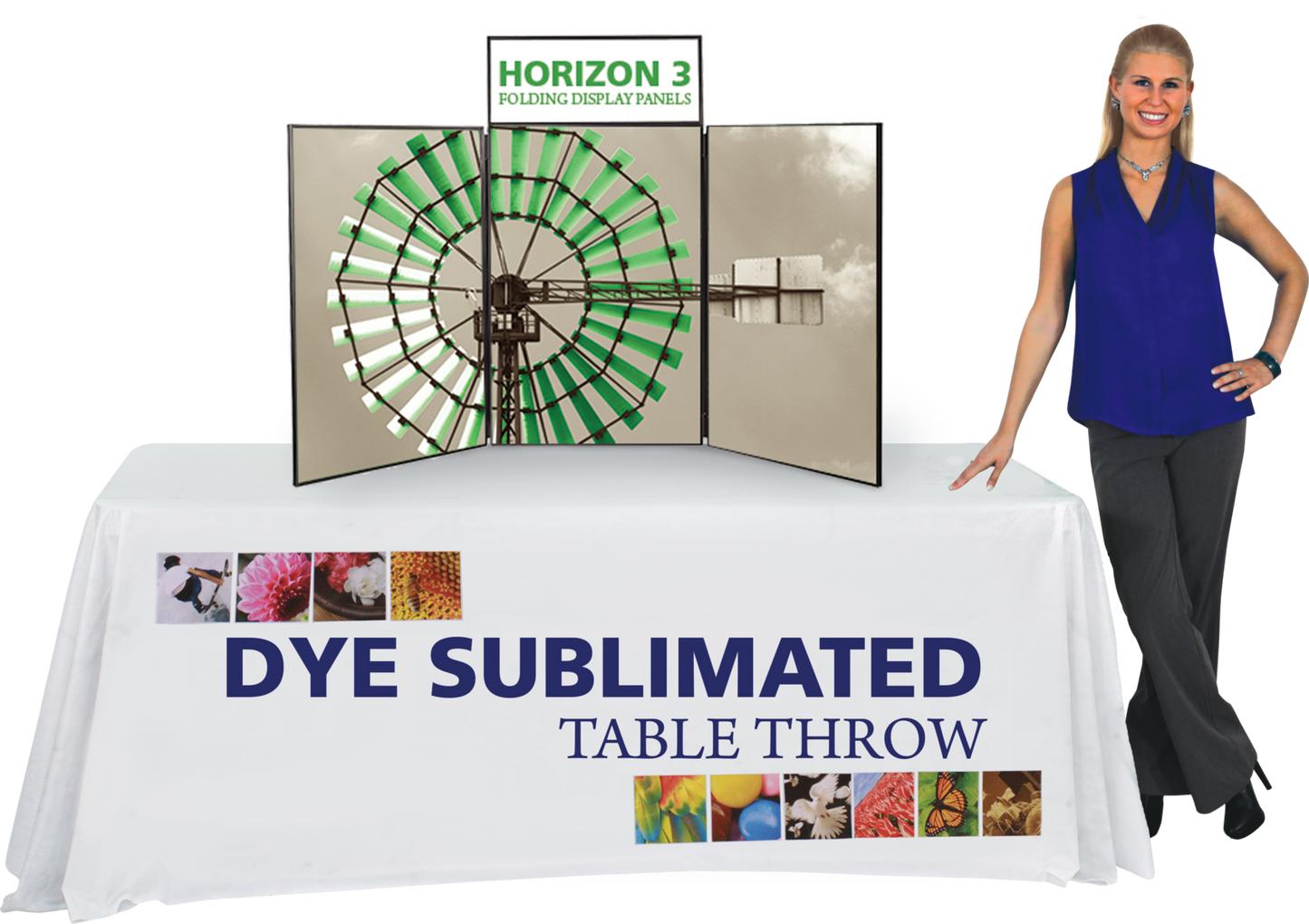 6ft x 4ft Horizon 3 Tabletop Folding Panel Display (Hardware Only)