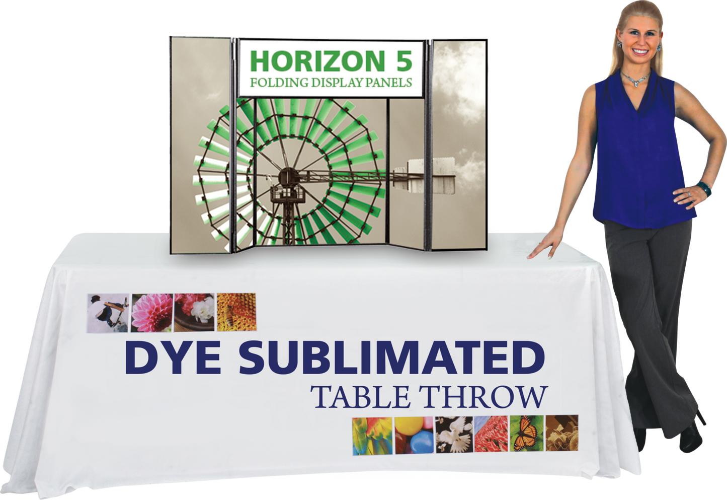 6ft x 3ft Horizon 5 Tabletop Folding Panel Display (Hardware Only)