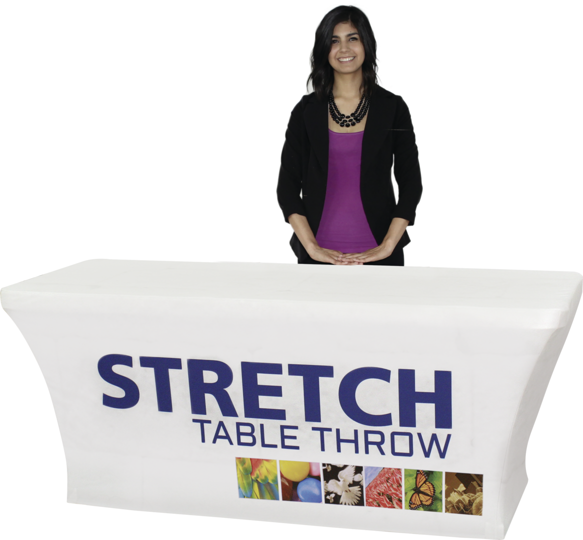 4ft Stretch Dye Sub Table Throw Full (48"w x 36"h demo table)