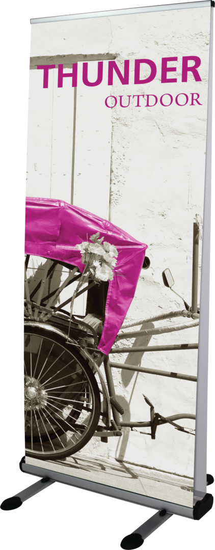 3ft x 7ft Thunder Double-Sided Outdoor Retractable Banner Stand (Graphic Package)