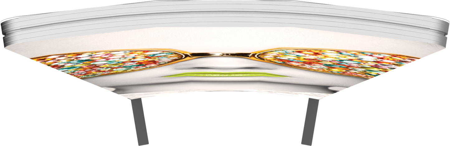 3ft x 8ft Vector Frame Concave Curved 01 Fabric Banner Display Single-Sided (Graphic Package)
