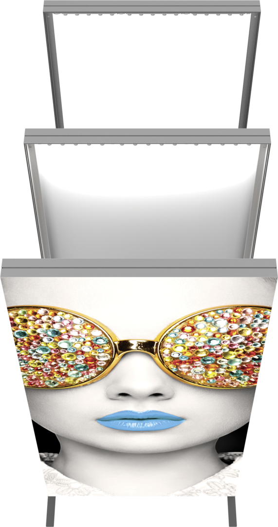 4ft x 4ft Vector Frame Light Box Square 02 Fabric Banner Display Single-Sided (Graphic Only)