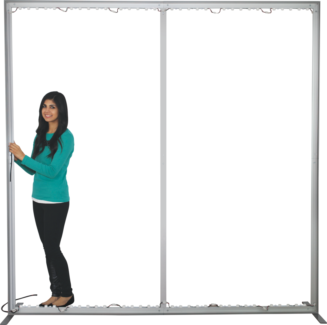 4ft x 8ft Vector Frame Light Box Rectangle 04 Fabric Banner Display Single-Sided (Graphic Package)