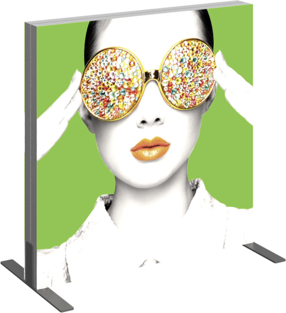 3ft x 3ft Vector Frame Light Box Square 01 Fabric Banner Display Single-Sided (Graphic Only)