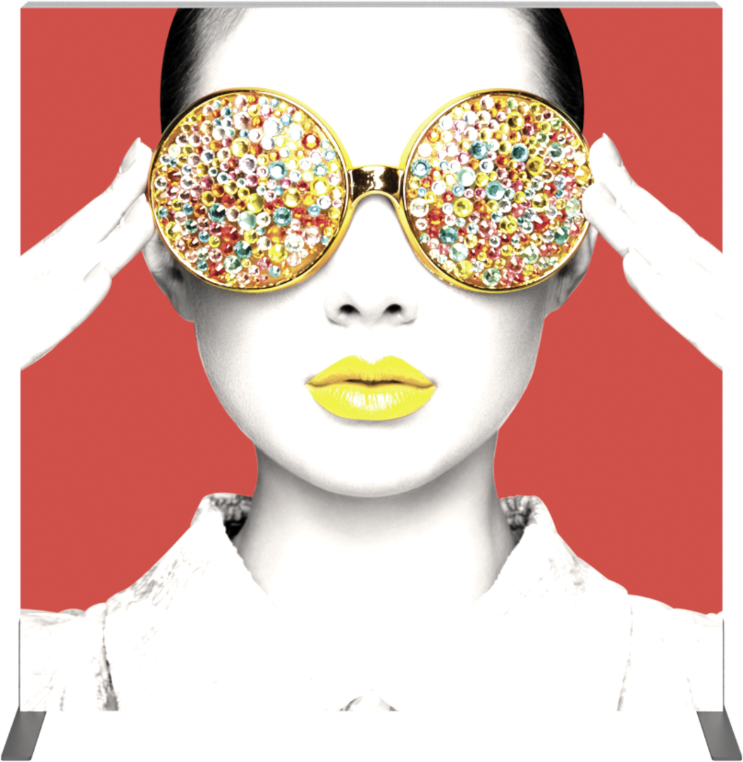 4ft x 4ft Vector Frame Light Box Square 02 Fabric Banner Display Double-Sided (Graphic Only)