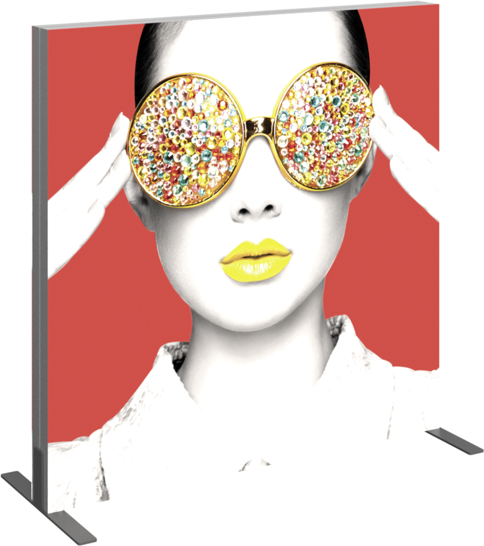 4ft x 4ft Vector Frame Light Box Square 02 Fabric Banner Display Double-Sided (Graphic Only)