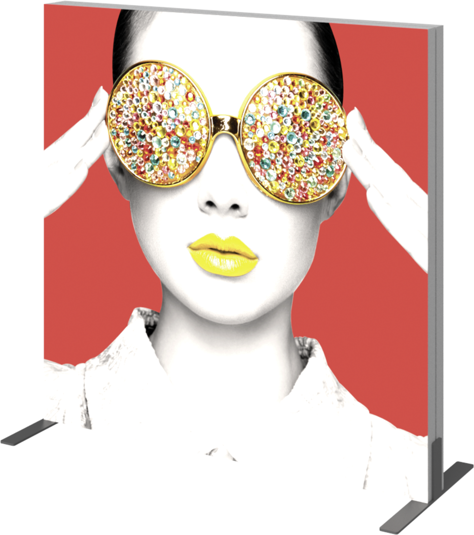 4ft x 4ft Vector Frame Light Box Square 02 Fabric Banner Display Double-Sided (Graphic Only)