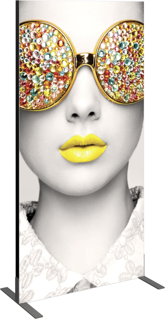 3ft x 6ft Vector Frame Rectangle 02 Fabric Banner Display Single-Sided Dye-Sub Fabric (Graphic Only)