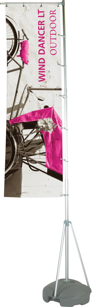 10ft - 13.5ft Adjustable Wind Dancer LT Flag Double-Sided (Short Graphic Only)