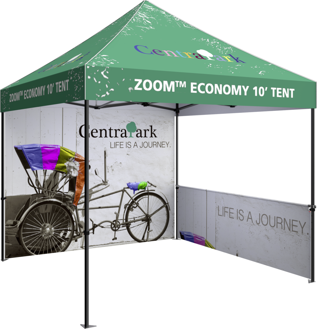 10ft x 10ft Zoom Economy Popup Tent (Custom Printed Graphic Package)