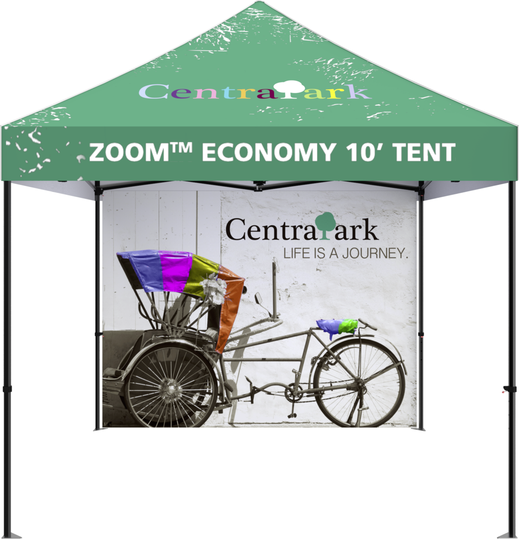 10ft x 10ft Zoom Economy Popup Tent (Custom Printed Graphic Package)