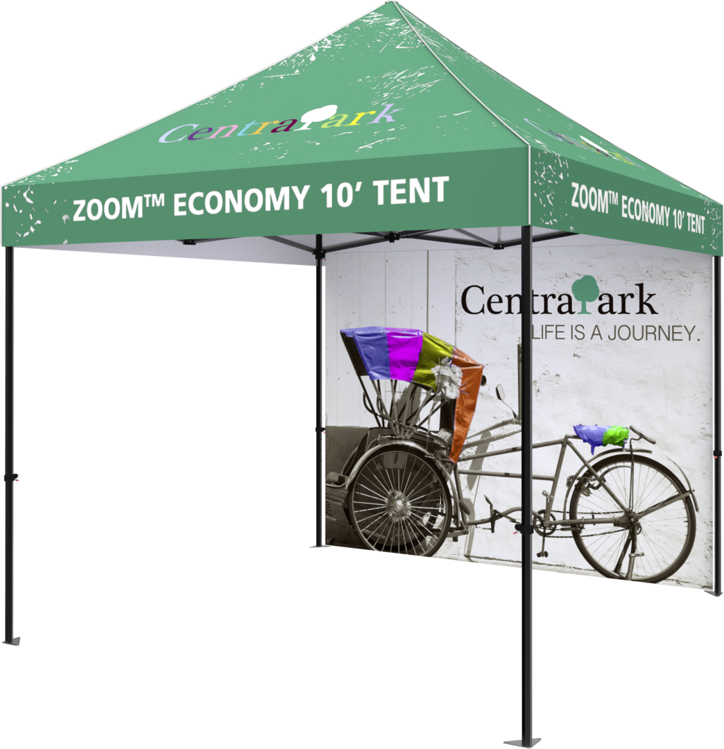 10ft x 10ft Zoom Economy Popup Tent (Custom Printed Graphic Package)