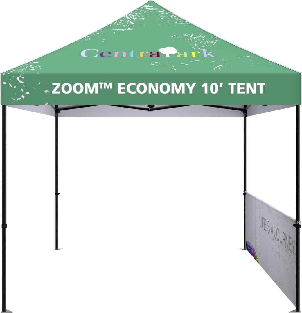 10ft x 10ft Zoom Economy Popup Tent (Custom Printed Graphic Package)