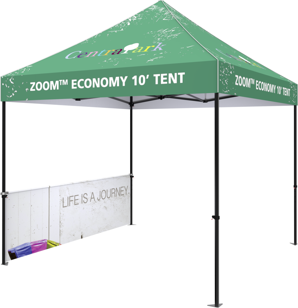 10ft x 10ft Zoom Economy Popup Tent (Custom Printed Graphic Package)