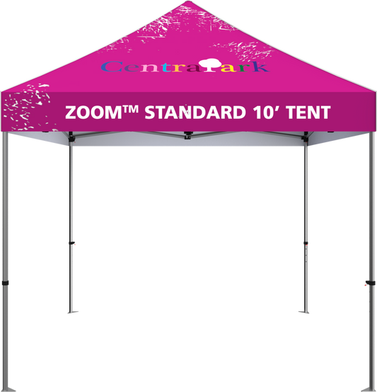 10ft x 10ft Zoom Standard Popup Tent (Custom Printed Graphic Package)